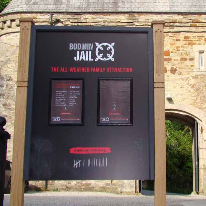 Heritage sign at bodmin jail cornwall