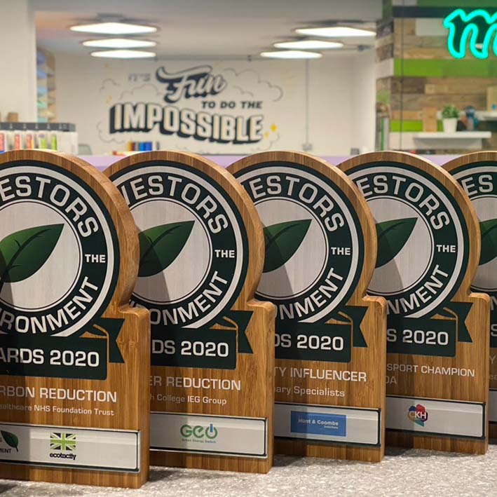 Custom environmental bamboo awards