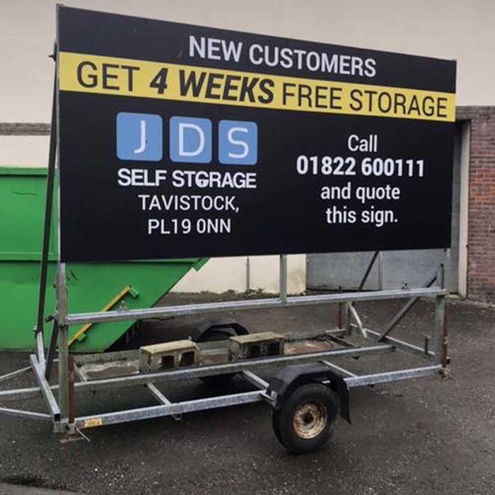 JDS Storage Printed Signs, Tavistock Devon