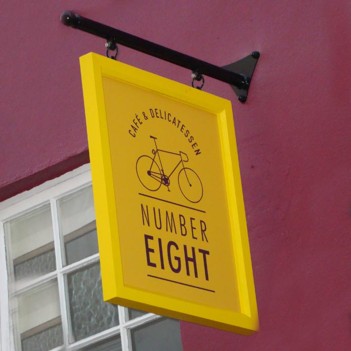 Illuminated projecting sign Padstow