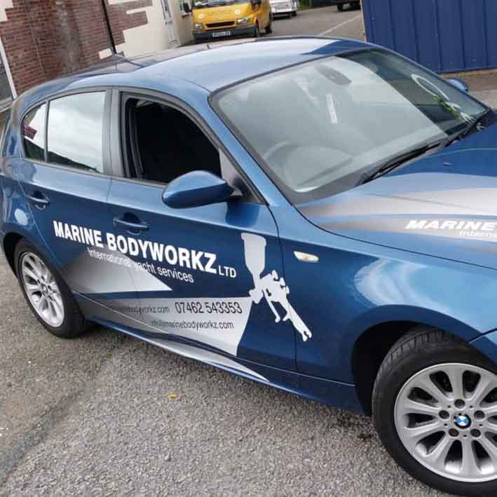 Marine bodyworks car graphics launceston cornwall