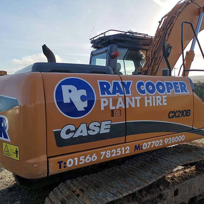 Plant Machinery Signwriting in Launceston Cornwall